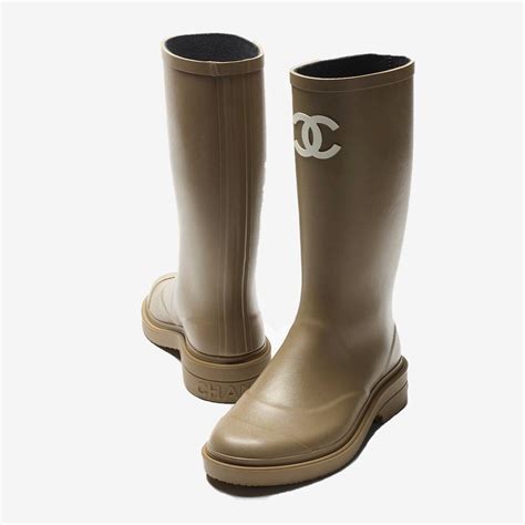 beige chanel rain boots|chanel rain boots size 36.5.